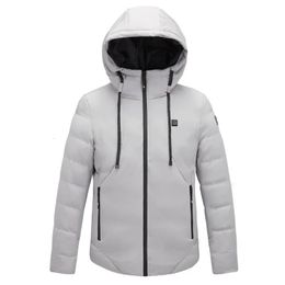 Smart Heating Jacket for Men 4 Zones Outdoor Coat with Remote Control 240106