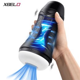 Automatic Masturbator for Men Sucking Vibrating Real Pussy Blowjob Machine Male Sex Toy Men Masturbation Cup Adult Goods for Men 240106