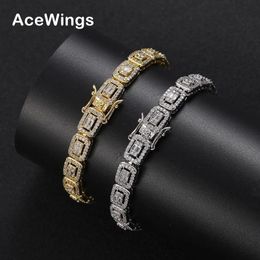 7mm ICED OUT Cubic Zirconia Tennis Bracelet For Men Charm Jewellery Gift BB121 240105