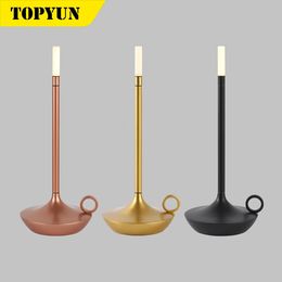 Residential table lamp LED usb rechargeable desk lamp touch switch bedside decorative lamp bar atmosphere table lamp 240105