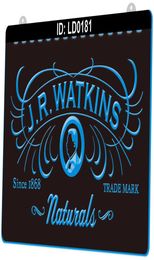 LD0181 J R Watkins Naturals 3D Engraving LED Light Sign Whole Retail4513213