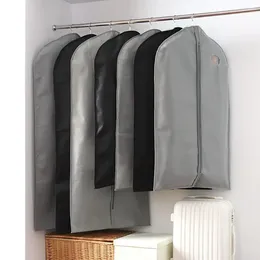 Storage Boxes Hanging Non-woven Coat Garment Suit Bag Wardrobe Clothes Organizer Bags Clothing Cover Dust Covers