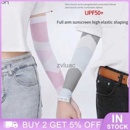 Arm Leg Warmers Fingerless Gloves 1 Pair Sleeve Ice Silk Sunscreen Cover Long Outdoor UV Protection Cooling Guard Riding Women Colourful Sleeves YQ240106