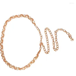 Belts Gorgeous Pearl Waist Chain For Women Banquet Prom Ladies Skinny Dress Belt F0T5