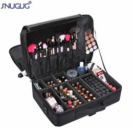 Brand Female High Quality Professional Makeup Organiser Bolso Mujer Cosmetic Bag Large Capacity Storage Case Multilayer Suitcase 240106