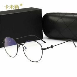 26% OFF Wholesale of sunglasses The new round metal eyeglass is fashionable versatile can be paired with myopia glasses frame and flat lenses 0235