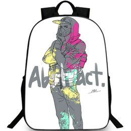 Abstrakt backpack Casual daypack Stylish Leisure school bag Game Print rucksack Picture schoolbag Photo day pack