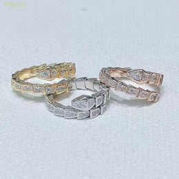 3s5n Designer Luxury Jewellery Bvlger Bhome Band Rings Sterling Silver Treasure Family Snake for Women Versatile and Personalised Trendy Index Finger Ring Unique Des