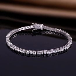 UMCHO Women's 925 Sterling Silver Tennis Bracelet 2MM Birthstone Romantic Wedding Jewelry Can Be Customized Party Gift 240105