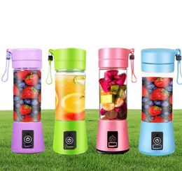 Portable USB Electric Fruit Juicer 380ml Personal Blender Portable Mini Blender USB Juicer Cup with retail box306b4204008