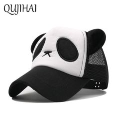 QUJIAHI Childrens Hat Panda Mesh Cap Outdoor Sun Hat Shade Baseball Cap Boy Girl Size 4555 CM Snapback4154979