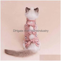 Dog Apparel Pets Cat Sterilisation Clothes Cute Breathable Elastic Cotton Bandage Drop Delivery Home Garden Pet Supplies Dho5P