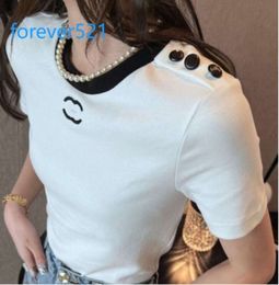 Womens T Shirt Designer For Women Shirts With Letter And Dot Fashion tshirt With Embroidered letters Summer Short Sleeved Tops Tee Woman467