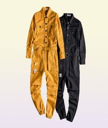 Spring and Autumn Male Denim Suit Jumpsuit HipHop Overalls jeans Suits Handsome Ninepoint pants large size Costumes2497002