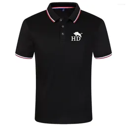 Men's Polos HDDHDHH Brand Printing Summer High-quality Polo Short-sleeved T-shirt Slim Lapel Top Business Shirt
