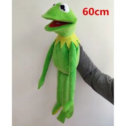 Kermit Frog Doll Sesame Street Frog Plush Toy Big Hand Puppet Toy Doll Gift 240105