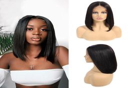 Brazilian Straight 13X4 Short Bob Wigs Lace Front Human Hair Wigs Pre Plucked Natural Wigs For Black Women Remy Asteria Hair9946112