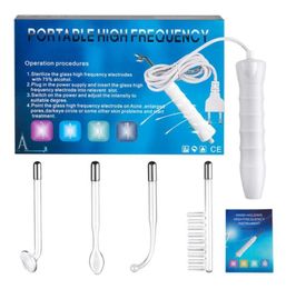 EPACK High Frequency Facial Machine Electrotherapy Wand Glass Tube Skin Tightening Device Beauty Products Face Clean6520137