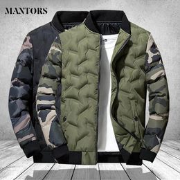 Mens Winter Jackets and Coats Outerwear Clothing Camouflage Bomber Jacket Windbreaker Thick Warm Male Parkas Military 240106