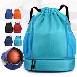 School Bags Nylon Sports Drawstring Backpack Fitness Travel Outdoor Sackpack Women Men Large Capacity Yoga Gym Swimming Beach Basketball Bag