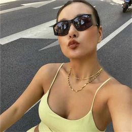 12% OFF Sunglasses New High Quality Xiaoxiangjia's new fashion big frame mask face thin net red sunglasses CH5589