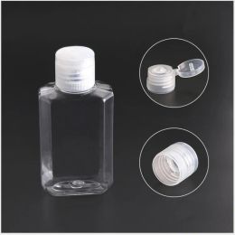 wholesale 60ML Plastic Empty Alcohol Refillable Bottle Easy To Carry Clear Transparent PET Plastic Hand Sanitizer Bottles for Liquid ZZ