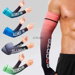 Arm Leg Warmers Sports Ice Silk Sleeves Long Gloves Anti-UV Sunscreen Outdoor Cover Cool Sport Cycling YQ240106