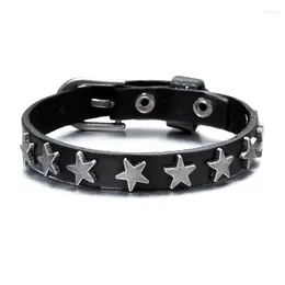Charm Bracelets Punk Accessories Fashion Men Rock Club Disco Hip-hop Leather Bracelet