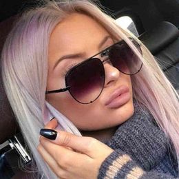 Vintage Aviation Sunglasses Women Brand Designer Shades Sun Glasses Female Retro Gradient Mirror Fashion Driver Oculos De Sol Y2203454