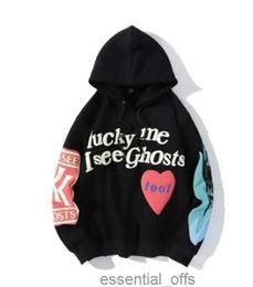 Mens Clothing Hoodies "lucky Me i See Ghosts" Print Hoodie Sweatshirts Mens Women Designer Hoodies Pullover Autumn Winter Sweatshirts 013YBE