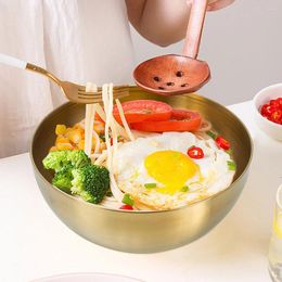 Dinnerware Sets 2 Pcs Hand-Pulled Noodle Stainless Steel Salad Bowl Baby Mini-eggs Metal Soup Container