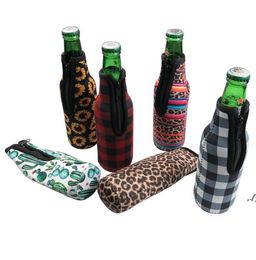 330ml 12 oz Universal Neoprene Beer Bottle Coolers Cover with Zipper, Bottle koozies, Softball, Pattern DWE69575687614