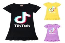 Tik Tok Dress For Big Girl Clothes Summer Children Print Cotton Ruffle Casual Tunic Kid Home Pyjamas Frock Vestido1249941