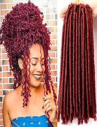 Lans Faux Locs Crochet Hair 70gpcs Goddess Gypsy 14 Inch Pre Looped Straight Soft Locs Dreadlock Braids Hair Extension LS076164128