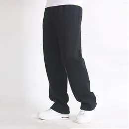 Men's Pants Summer Men Plus Size Baggy Loose Elastic Cotton Sweatpants Casual Youth Straight Trousers Solid