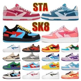 Panda Designer Sk8 Sta Shoes Grey Black Stas Sk8 Colour Camo Combo Pink Green Abc Camos Pastel Blue Patent Leather M2 Platform Sneakers Trainers Running Shoes Wi