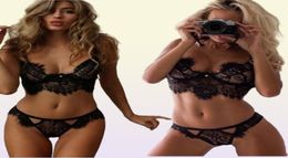 Women Lace Erotic Lingerie Set Plus Size Lingere Sexy White Black Langerie Babydoll Ladies Underwear Bikini Panty Sets Pijamas 2205338153