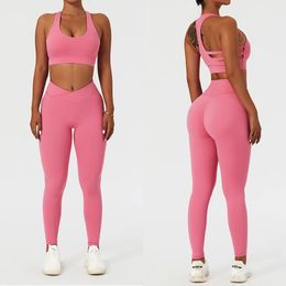 Pants Seamless Yoga Set Workout Outfits for Women Tracksuit 2pcs Sport Bra High Waist Shorts Yoga Leggings Sets Fiess Gym Clothing