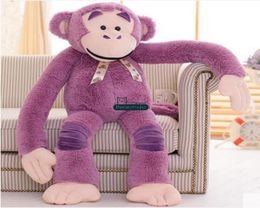 Dorimytrader 135cm Jumbo Stuffed Animal Orangutan Toy Plush Soft Funny 53039039 Cartoon Monkey Doll 3 Colors DY610628728822