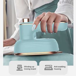 Other Health Appliances Mini Portable Steam Iron for Clothes Mini Iron Handheld Wet Dry Double Hot Steam Household Travel Garment Steamer Home Appliance J240106