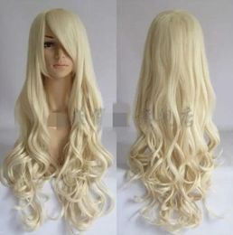 Wigs 100% Brand New High Quality Fashion Picture full lace wigs>Fashion light blonde long curly Women's Cosplay Wig free shipping