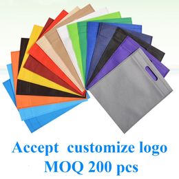 20 pcslot recycling custom bag gift packaging shopping bags accept customize own 240106