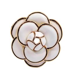 Designer Camellia Brooches High Quality Enamel Flower Brooches Multilayer Petals Pins Fahsion Jewellery Gifts for Men Women White B7686238