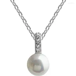 Pendant Necklaces Top Qualityimulated Ball Pearl Water Rhinestone Necklace Fashion Jewellery Lover Gift Birthday Drop