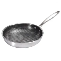 Pans Griddle Stainless Steel Omelette Pan Fry For Cooking Non-stick Frying Fried Steak Honeycomb