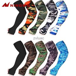 Arm Leg Warmers Protective Gear 1Pair Unisex Arm Sleeves UV Protection Ice Silk Elastic Cooling Cover for Outdoors Driving Cycling YQ240106