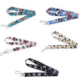 10pcs lot J1576 Cartoon Magical School of Witchcraft and Wizardry Movie Keychain Mobile Phone Badge Holder Key Strap Lanyard 210402378