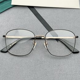 2024 new bamboo leg metal round square glasses lightweight double-color fullrim 53-18-145 GA987O frame for prescription goggles assembly fullset case
