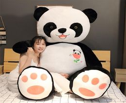 60cm80100CM Cute Big Panda Doll Plush Toy Animals Pillow Kids Birthday Christmas Gifts Cartoon Toys Big Pillow On The Bed LJ20111584508