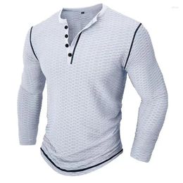 Men's T Shirts 2024 Autumn Solid Colour Versatile Sports Breathable Outdoor Fitness Leisure Long Sleeve T-shirt Top